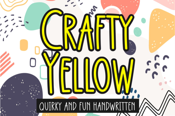 Crafty Yellow Font: Your Go-To for Playful, Handwritten Style