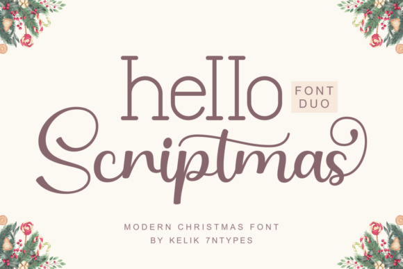 Hello Scriptmas Duo: A Festive Font Pairing for Holiday Designs