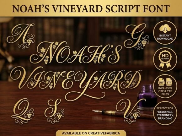 Noah's Vineyard: A Script Font Steeped in Artisanal Charm