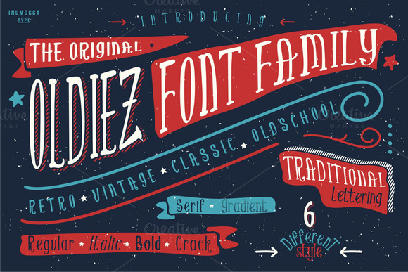Oldiez Font Family: A Handmade Retro Typeface for Modern Design