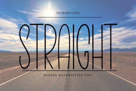 Straight Font: Modern Calligraphy for Authentic Design